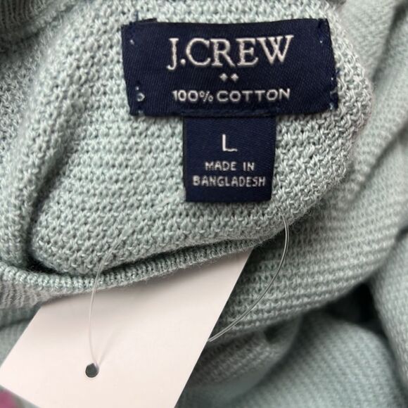 J. Crew Factory CD617 Seed-stitch light green long sleeve sweater NWT size L - Picture 5 of 6